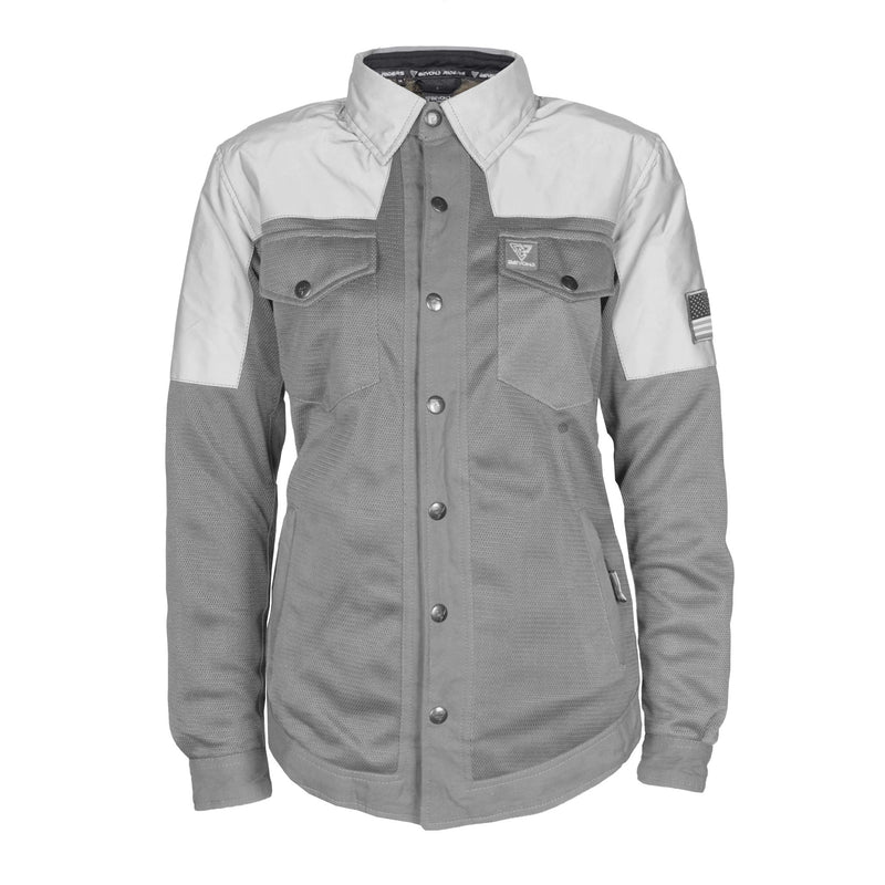 Load image into Gallery viewer, Summer Mesh Reflective Shirt "Twilight Titanium" for Women - Gray and Silver