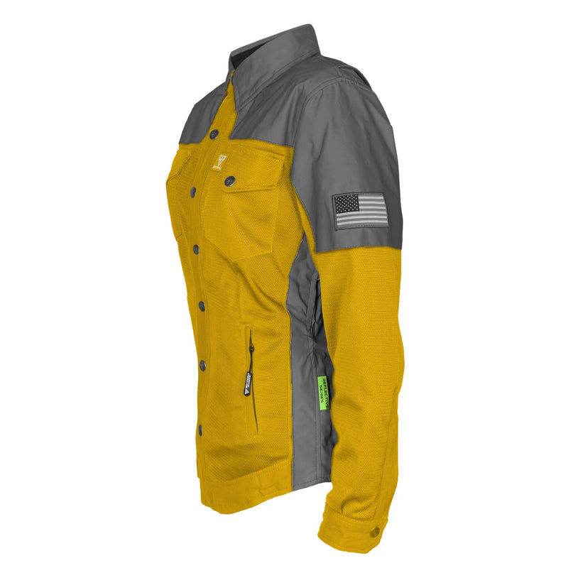 Load image into Gallery viewer, Summer Mesh Reflective Shirt Yellow Nebula for Women