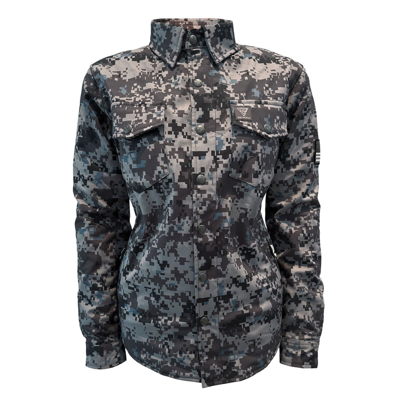 Load image into Gallery viewer, Protective SoftShell Winter Jacket for Women Camouflage Devil Six