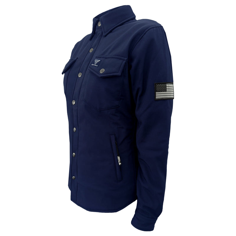 Load image into Gallery viewer, Protective SoftShell Winter Jacket for Women – Navy Blue Matte