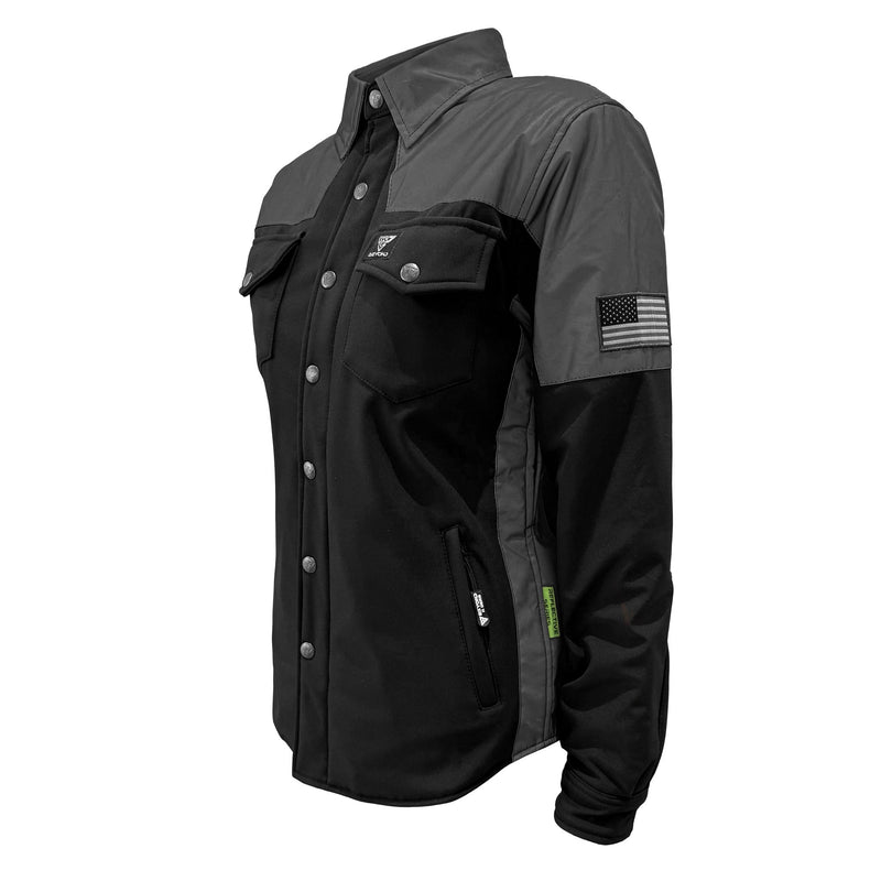 Load image into Gallery viewer, SoftShell Reflective "Nightfall Nebula" Winter Jacket for Women - Black Matte