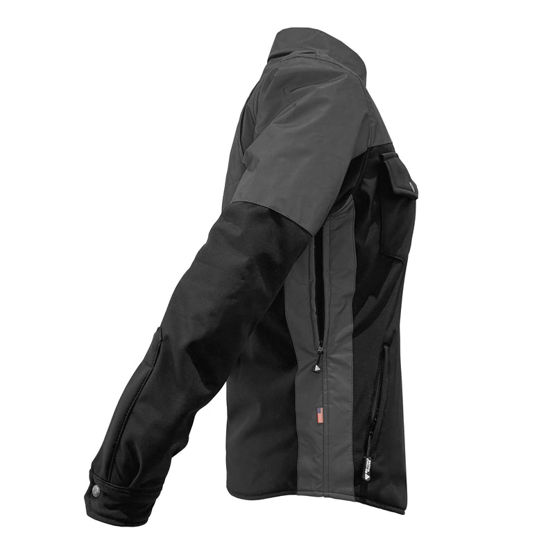 Load image into Gallery viewer, SoftShell Reflective "Nightfall Nebula" Winter Jacket for Women - Black Matte