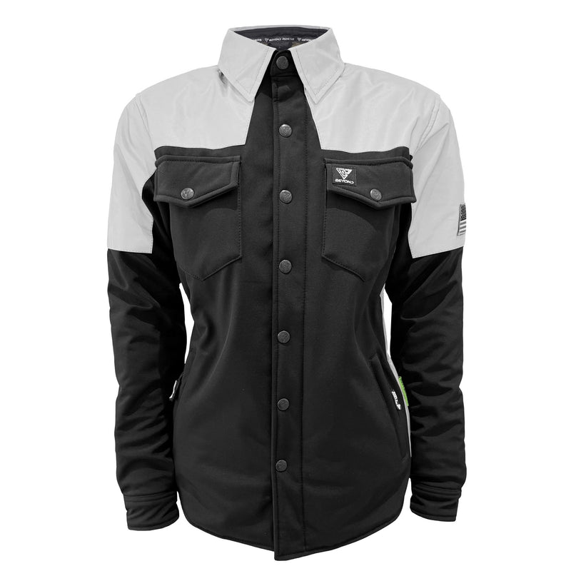 Load image into Gallery viewer, SoftShell Reflective "Alloy Ecplise" Winter Jacket for Women - Black and Silver