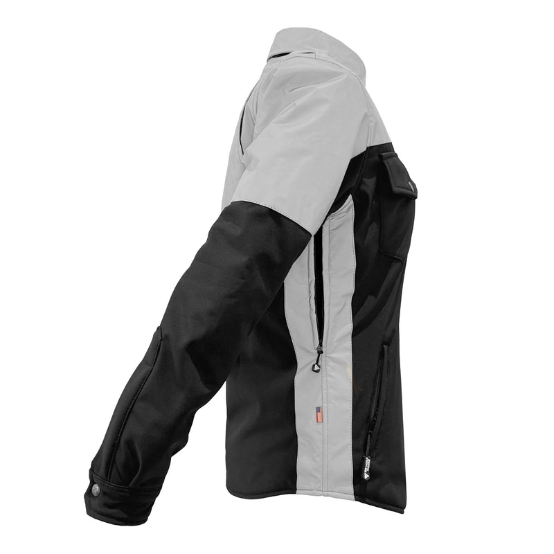 Load image into Gallery viewer, SoftShell Reflective "Alloy Ecplise" Winter Jacket for Women - Black and Silver
