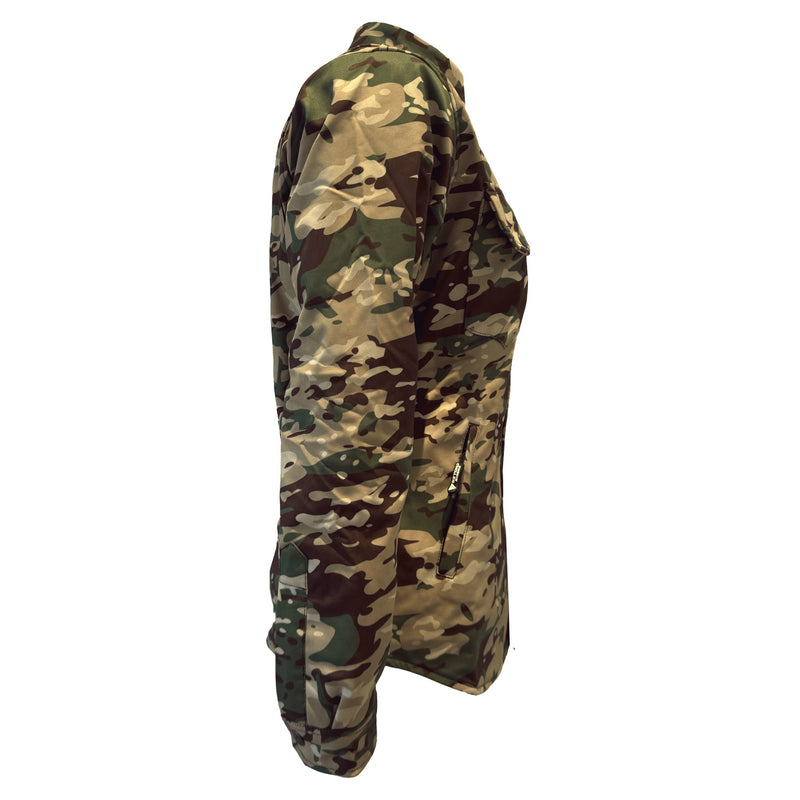 Load image into Gallery viewer, Protective SoftShell Winter Jacket for Women Camouflage Delta Four with Pads