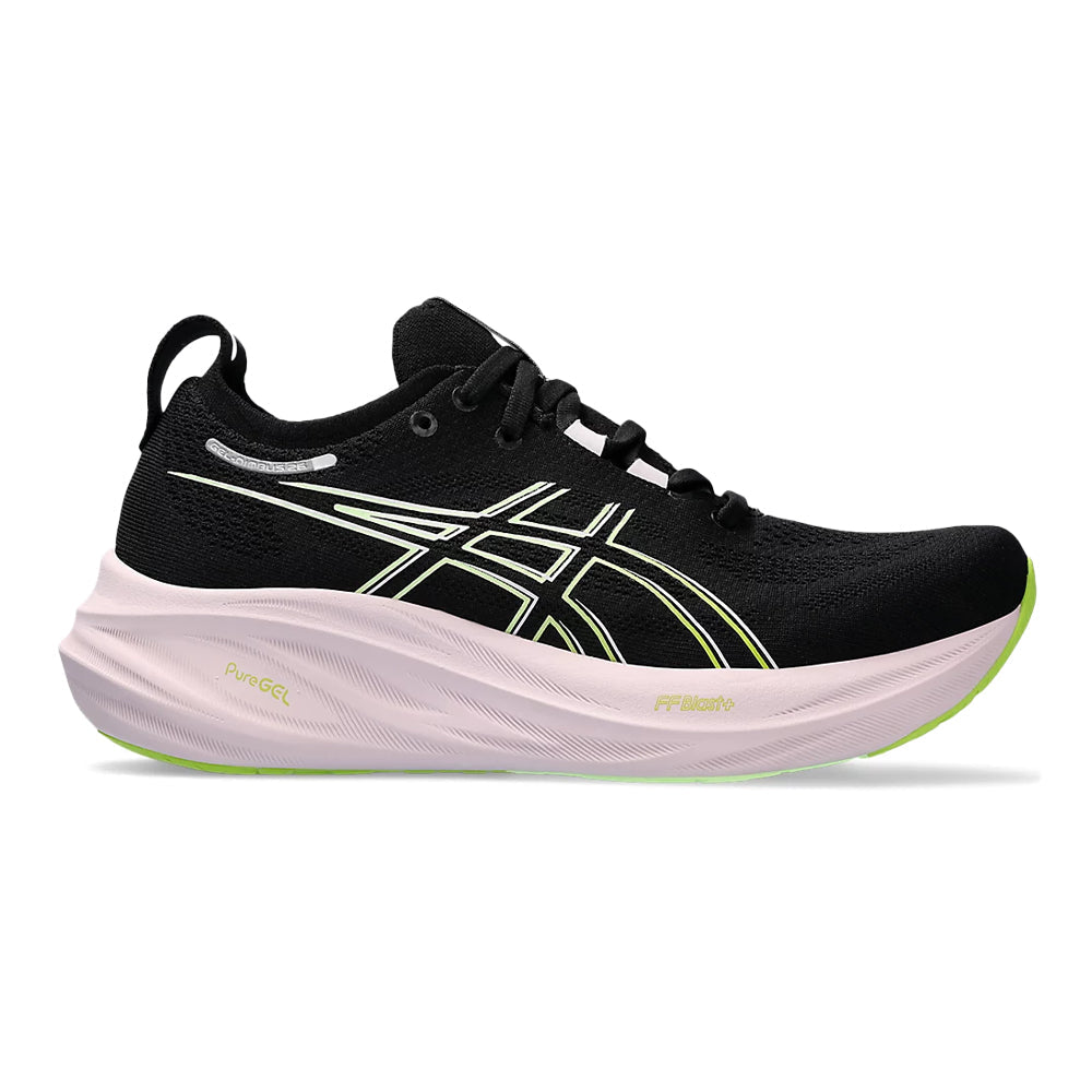 Women's Asics GEL-Nimbus 26, Black/Neon Lime, 11.5 B Medium - Skoutley Outdoors LLC