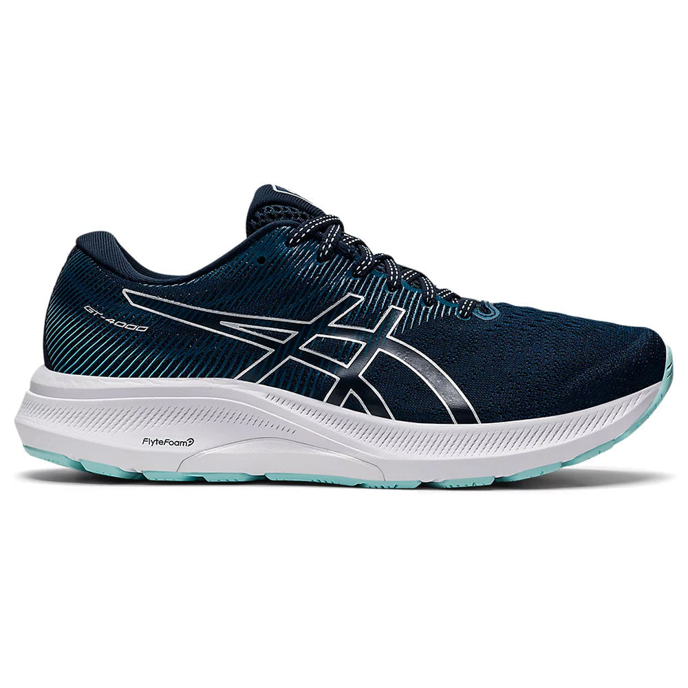 Women's Asics GT-4000 3, French Blue/Pure Silver, 7 D Wide - Skoutley Outdoors LLC