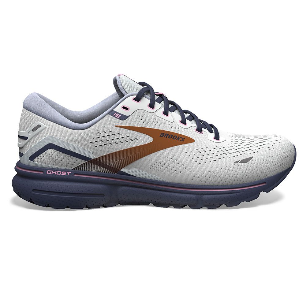 Women's Brooks Ghost 15, Spa Blue/Neo Pink/ Copper, 5 B Medium - Skoutley Outdoors LLC