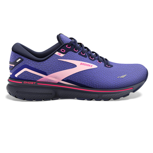 Women's Brooks Ghost 15, Blue/Peacoat/Pink, 9.5 B Medium - Skoutley Outdoors LLC