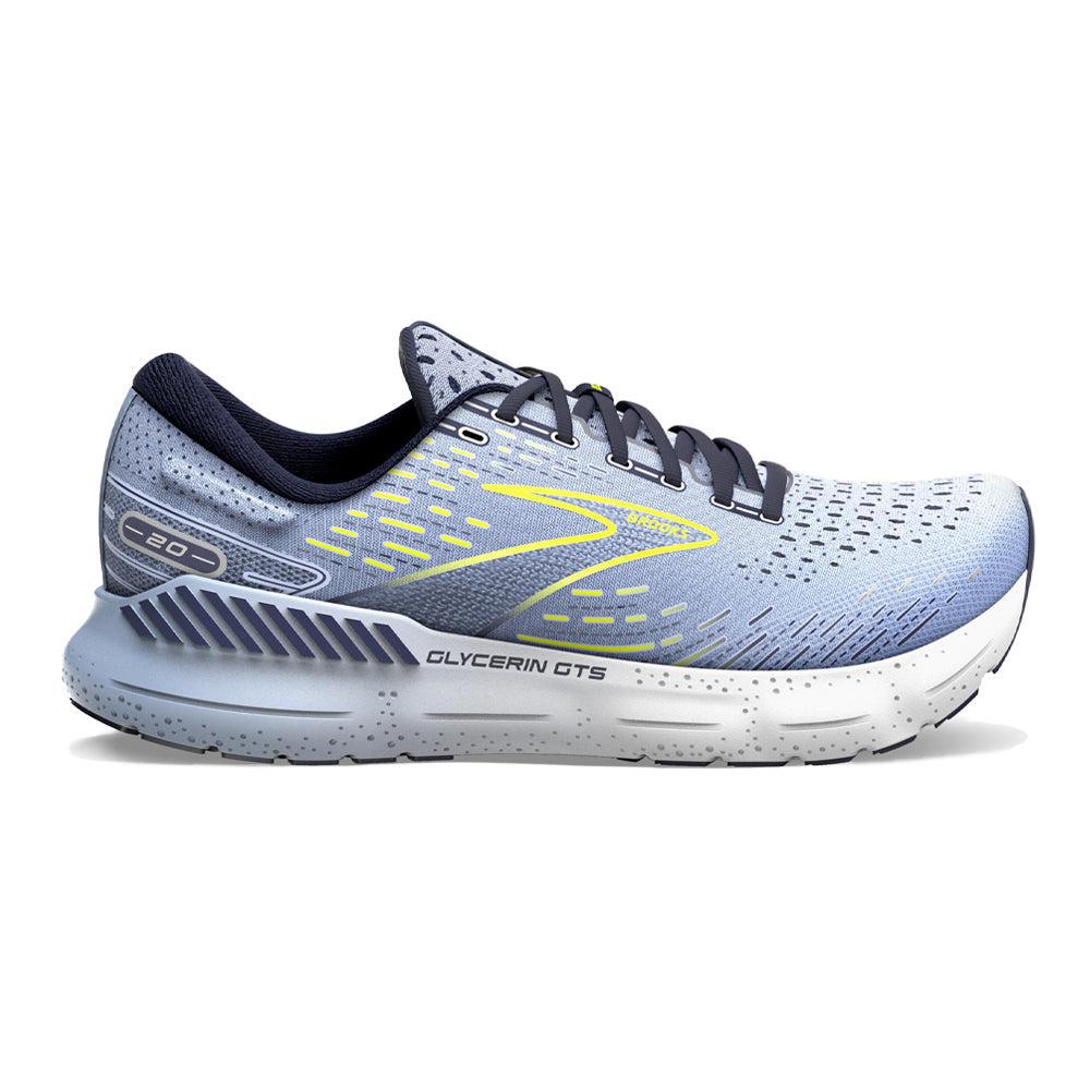 Women's Brooks Glycerin GTS 20, Light Blue/Peacoat/Nightlife, 5.5 B Medium - Skoutley Outdoors LLC