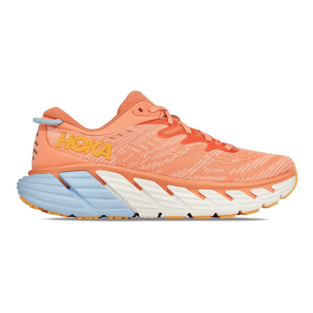 Women's Hoka Gaviota 4, Shell Coral/Peach Parfait, 5.5 D Wide - Skoutley Outdoors LLC