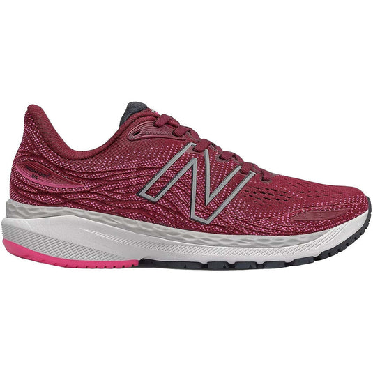 Women's New Balance Fresh Foam X 860v12, Garnet/Pink Glo, 5 2E Extra Wide - Skoutley Outdoors LLC