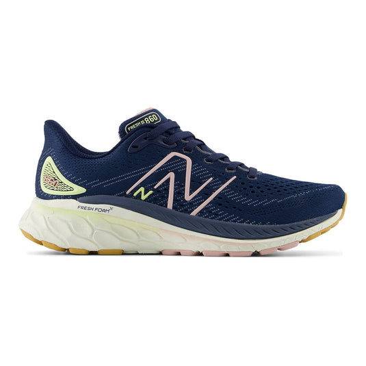 Women's New Balance Fresh Foam X 860v13, NB Navy/Orb Pink/Vintage Indigo, 7 D Wide - Skoutley Outdoors LLC