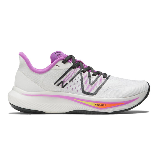 Women's New Balance FuelCell Rebel V3, White/Cosmic Rose, 6.5 B Medium - Skoutley Outdoors LLC