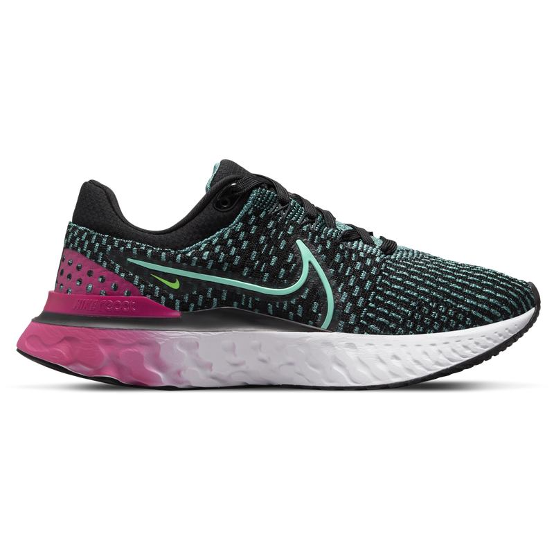 Women's Nike React Infinity Run Flyknit 3, Dynamic Turquoise/Pink/Black, 5.5 B Medium - Skoutley Outdoors LLC