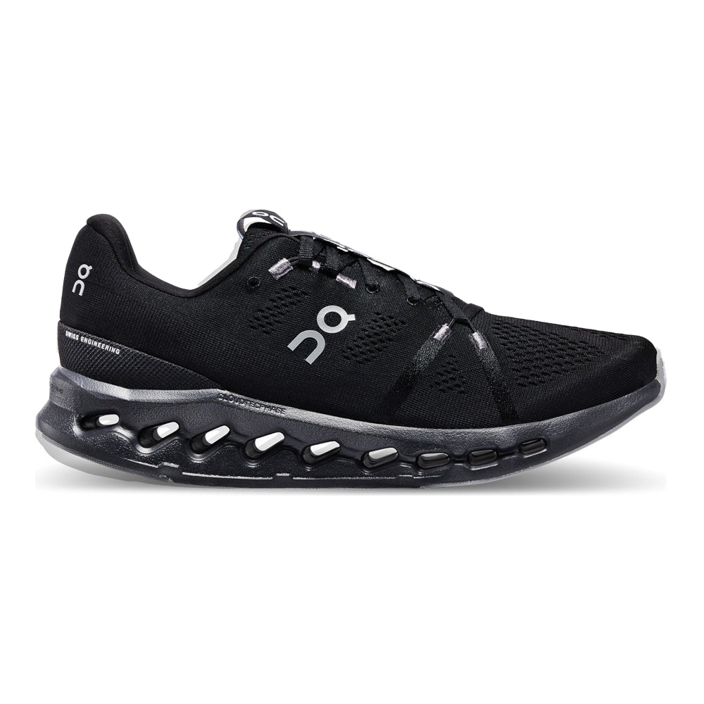 Women's On Cloudsurfer, All Black, 8 B Medium - Skoutley Outdoors LLC
