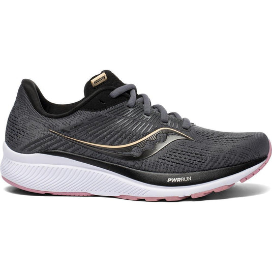 Women's Saucony Guide 14, Charcoal/Rose, 5.5 B Medium - Skoutley Outdoors LLC