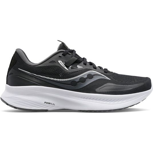 Women's Saucony Guide 15, Black/White, 5.5 D Wide - Skoutley Outdoors LLC