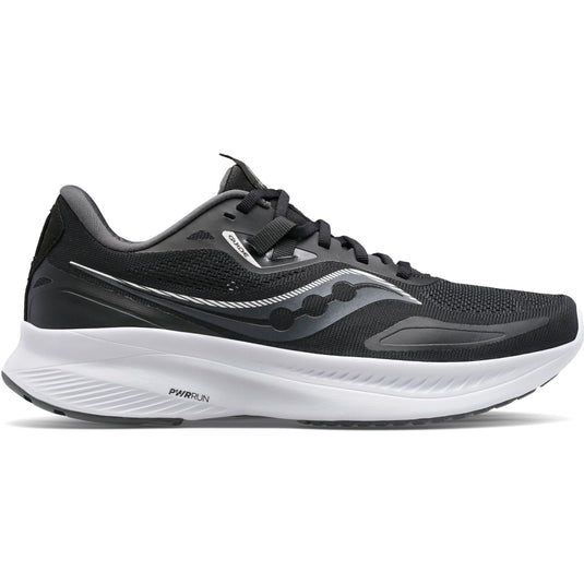 Women's Saucony Guide 15, Black/White, 5 D Wide - Skoutley Outdoors LLC