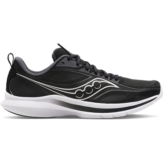 Women's Saucony Kinvara 13, BLACK/SILVER, 11 B Medium - Skoutley Outdoors LLC