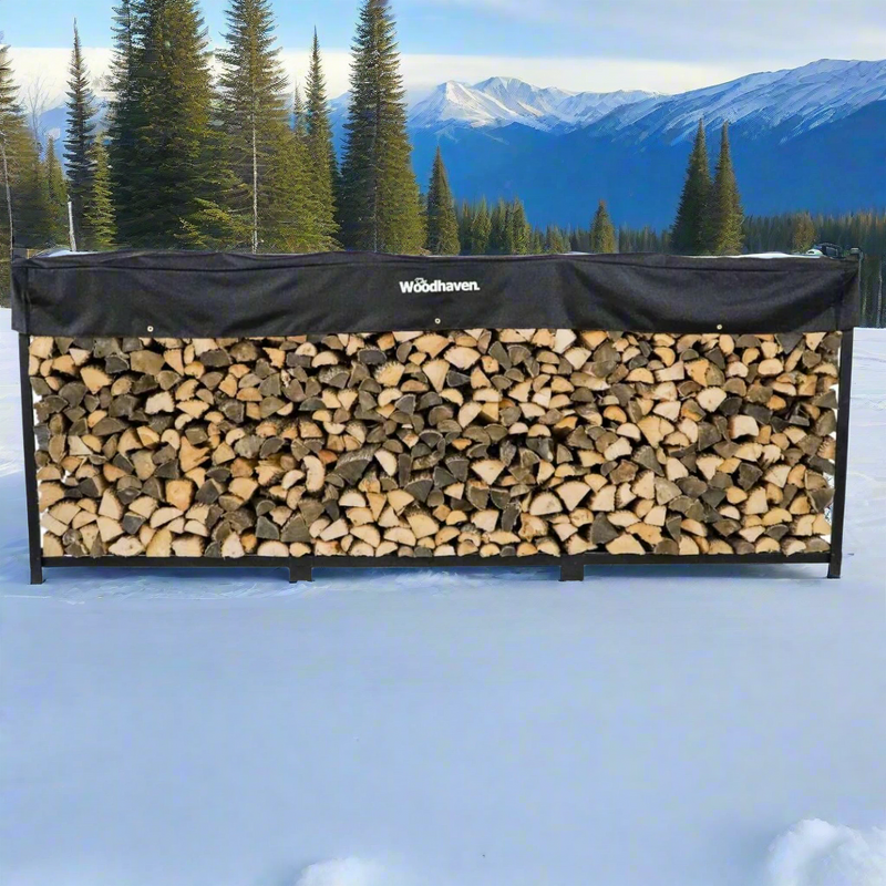Load image into Gallery viewer, 12 ft Firewood Rack Holds 3/4 Cord Woodhaven