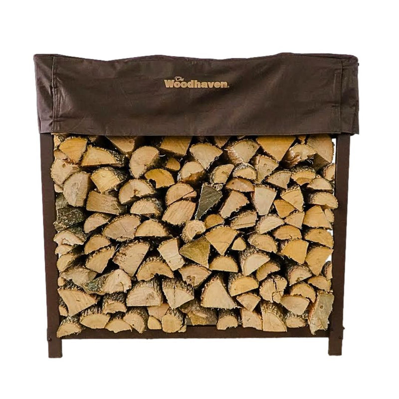 Load image into Gallery viewer, 4 ft Steel Firewood Rack Holds 1/4 Cord Woodhaven