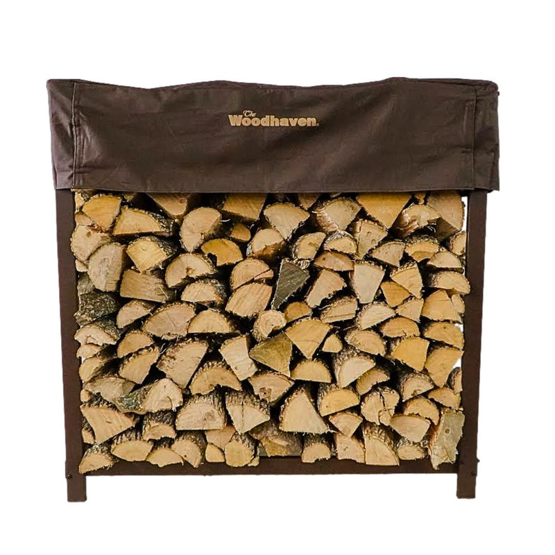 Load image into Gallery viewer, 5 ft Steel Firewood Rack Holds 1/4 Cord Plus Woodhaven