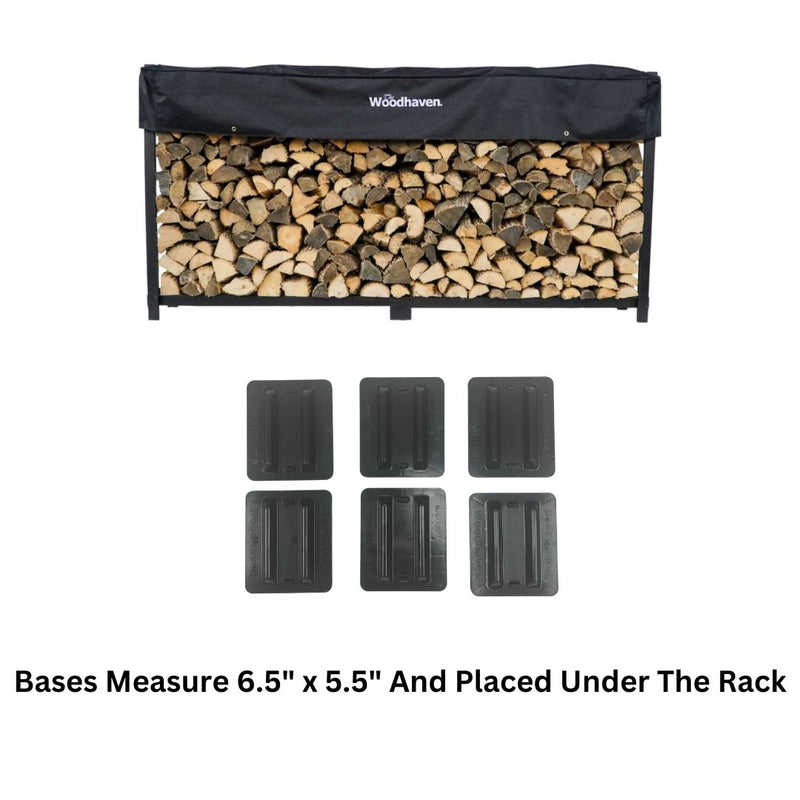 Load image into Gallery viewer, 8 ft Steel Firewood Rack The Woodhaven