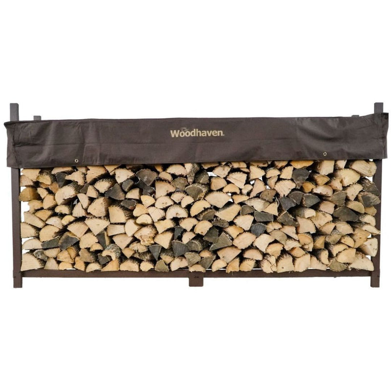 Load image into Gallery viewer, 8 ft Steel Firewood Rack The Woodhaven