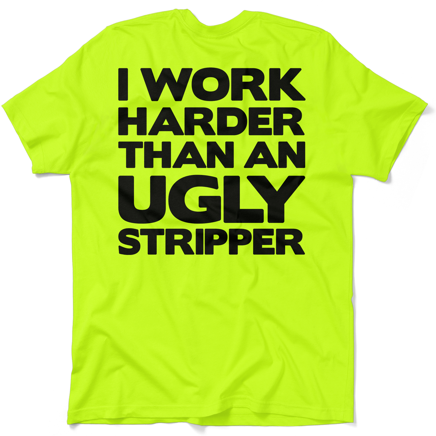 Work Harder - Safety Yellow Pocket T-Shirt