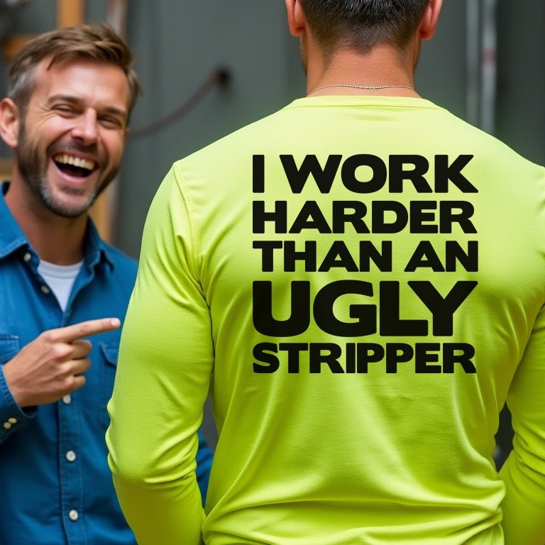 Load image into Gallery viewer, Work Harder - Long Sleeve Hi-Vis T-Shirt