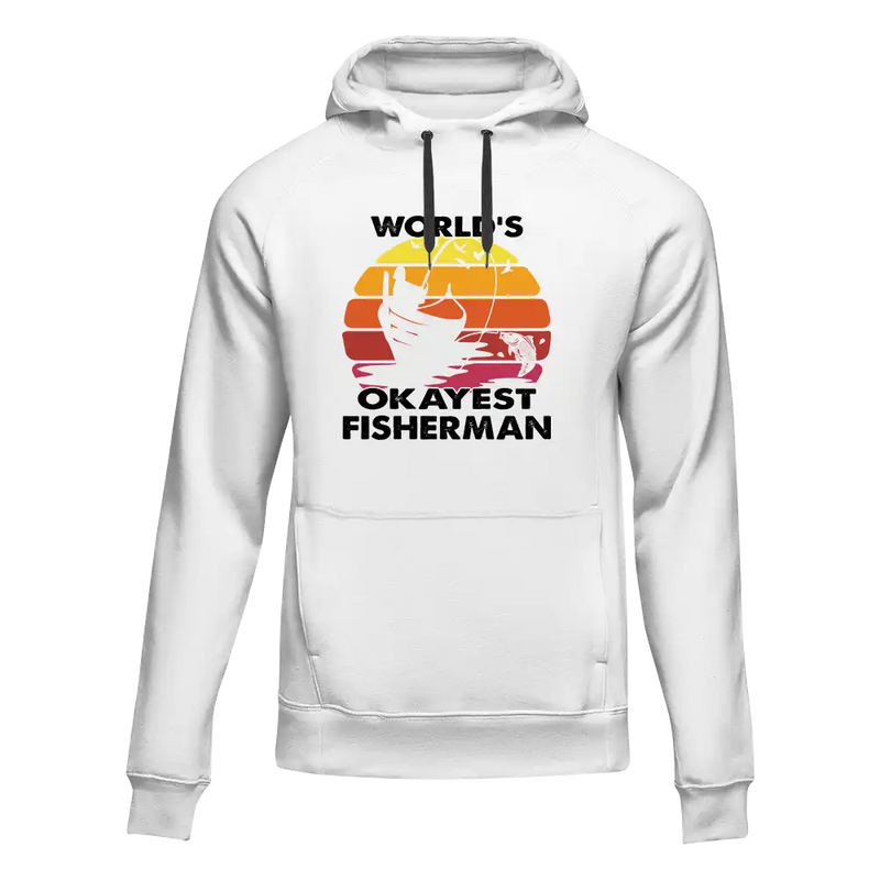 Load image into Gallery viewer, World's Okayest Fisherman Unisex Hoodie
