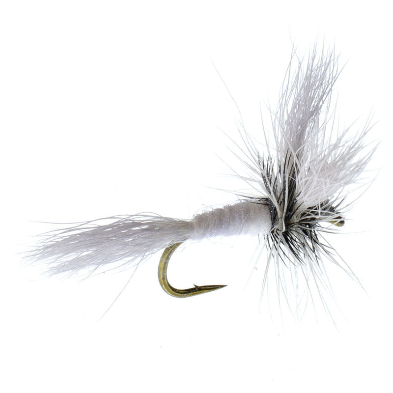 Load image into Gallery viewer, Barbless White Wulff Classic Hair Wing Dry Fly - 1 Dozen Flies Hook Size 12