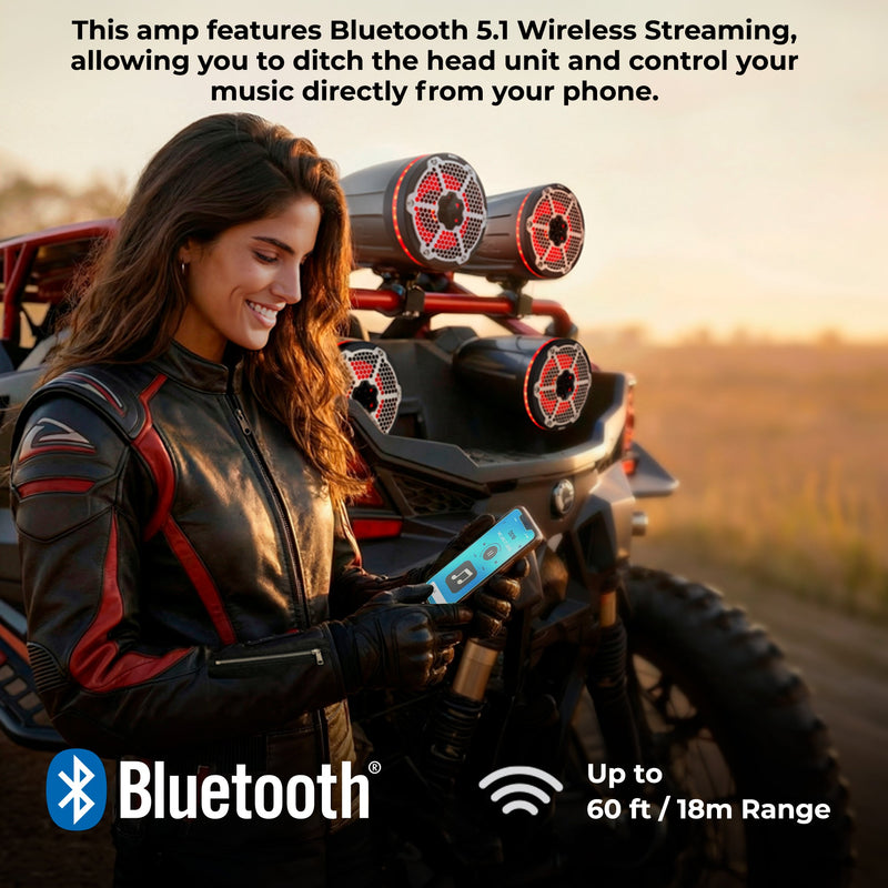 Load image into Gallery viewer, X 4-Channel Ultra Compact Full-Range Amplifier with Bluetooth Connectivity - 4 x 70 Watts Rms