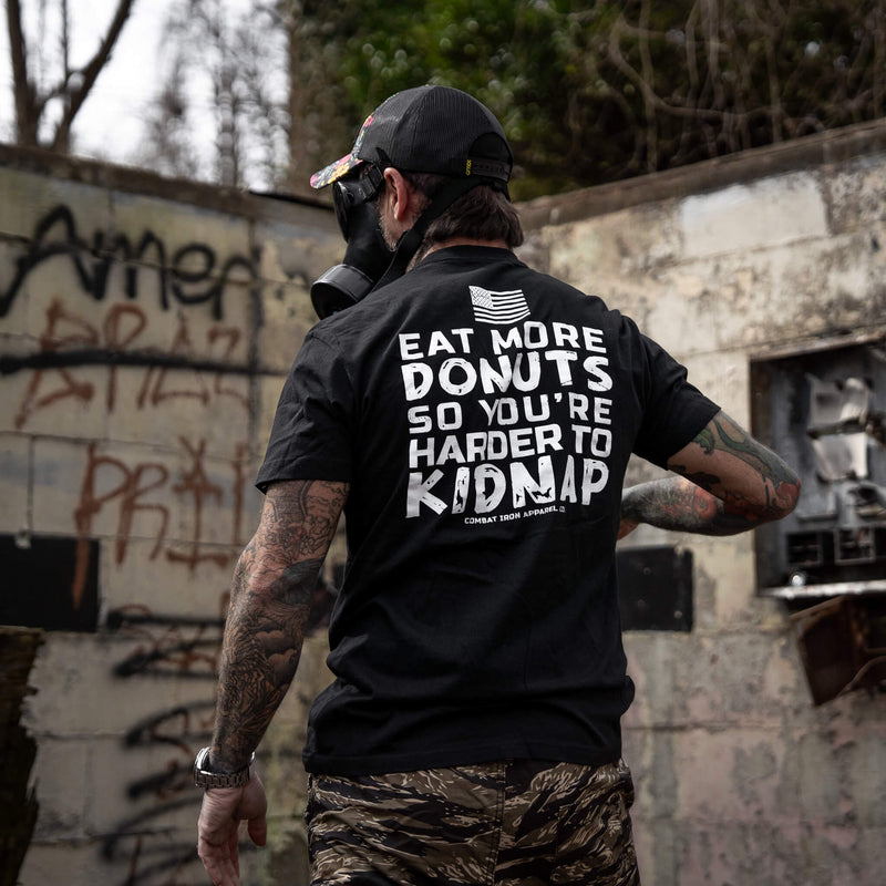 Load image into Gallery viewer, Eat More Donuts So You're Harder To Kidnap Men's T-Shirt