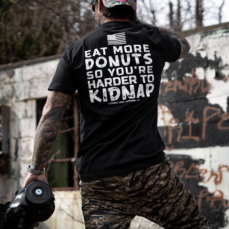 Load image into Gallery viewer, Eat More Donuts So You're Harder To Kidnap Men's T-Shirt