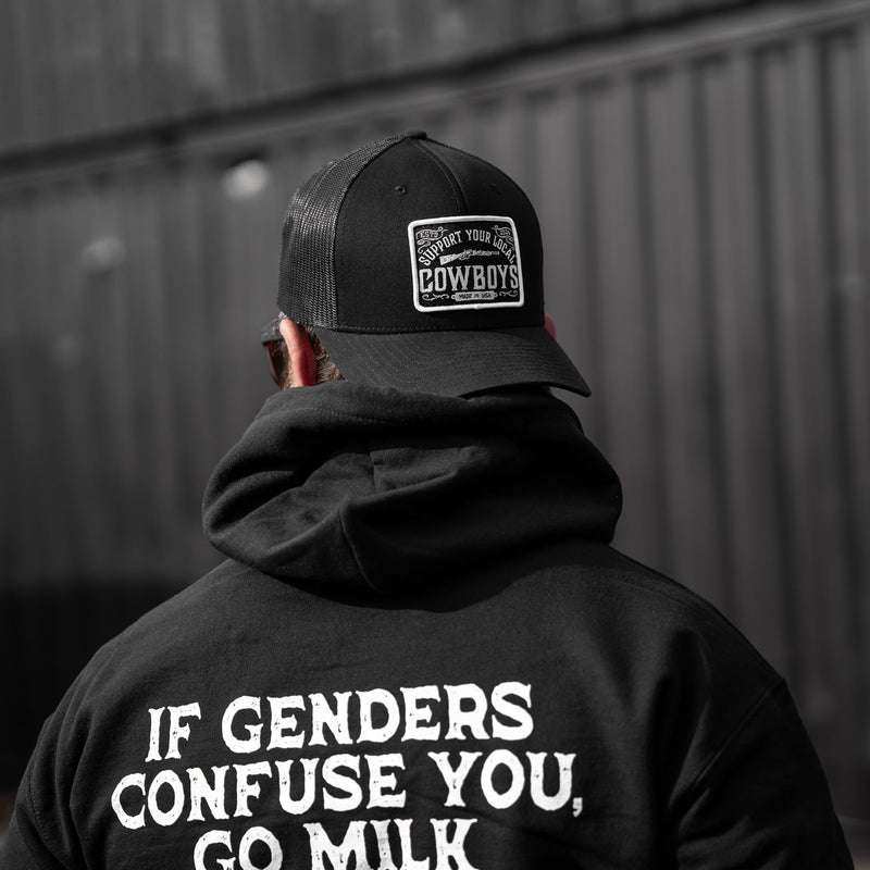 Load image into Gallery viewer, If Genders Confuse You, Go Milk a Bull Men's Hoodie