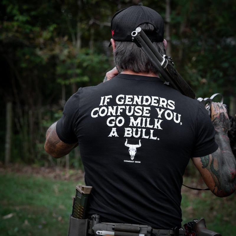 Load image into Gallery viewer, If Genders Confuse You, Go Milk a Bull Men's T-Shirt