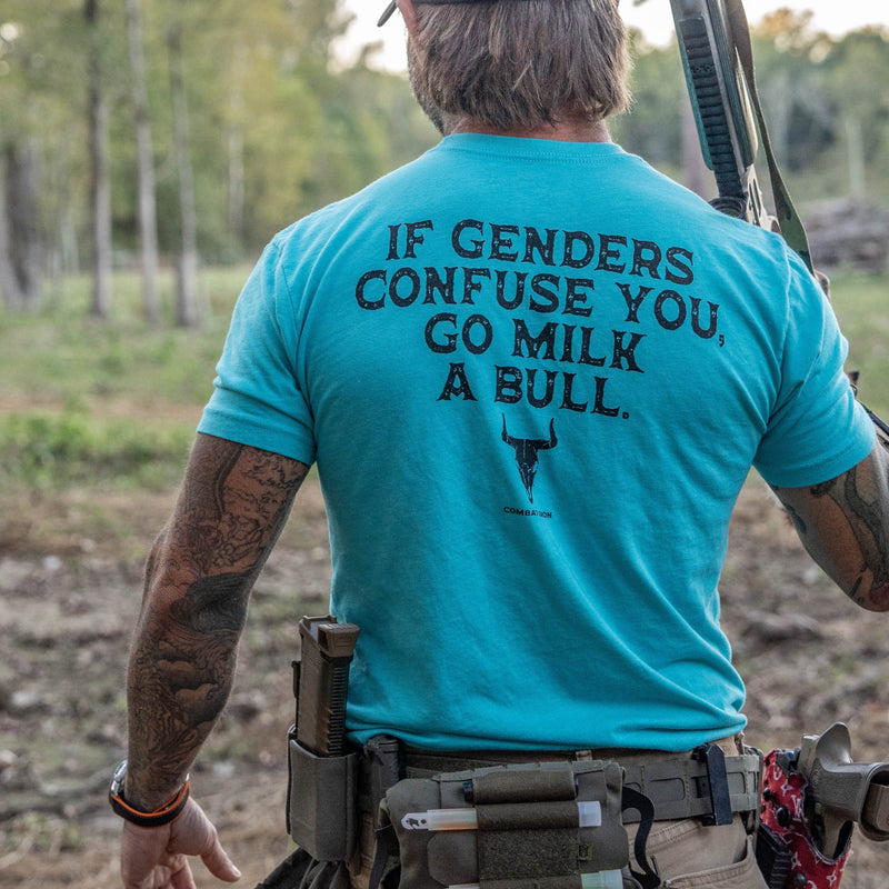 Load image into Gallery viewer, If Genders Confuse You, Go Milk a Bull Men's T-Shirt