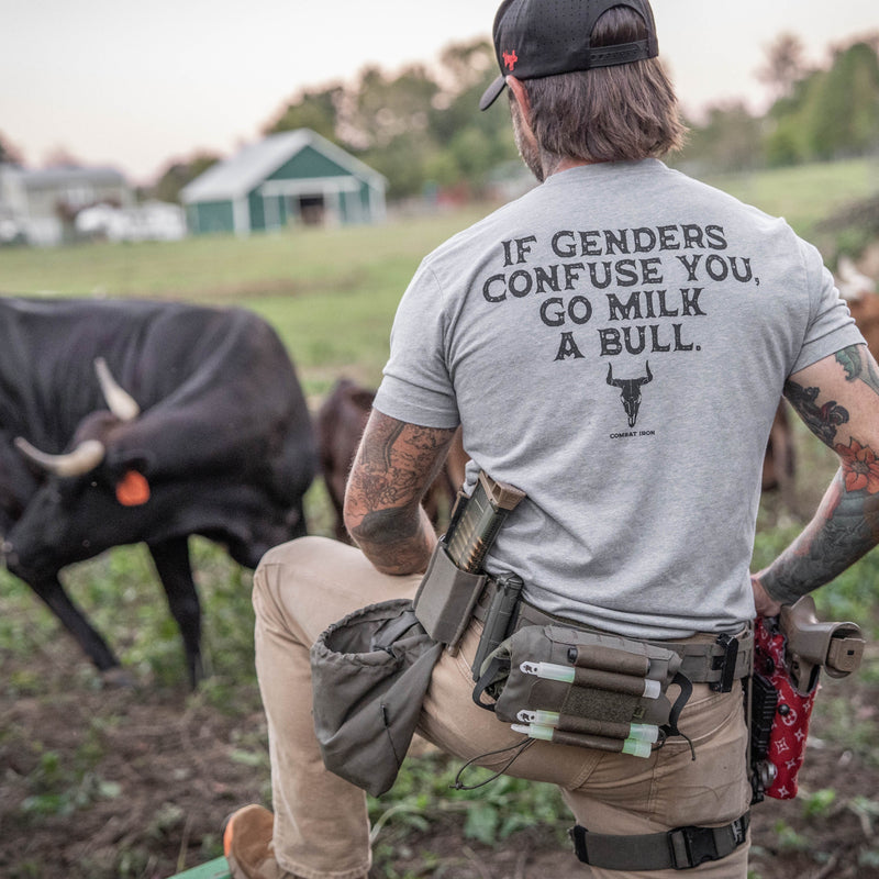 Load image into Gallery viewer, If Genders Confuse You, Go Milk a Bull Men's T-Shirt