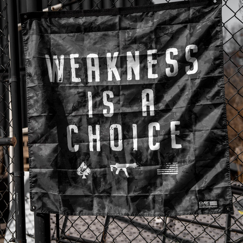 Load image into Gallery viewer, Weakness Is A Choice 3'x3' Camo Flag