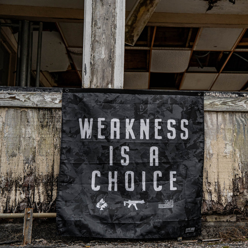 Load image into Gallery viewer, Weakness Is A Choice 3'x3' Camo Flag