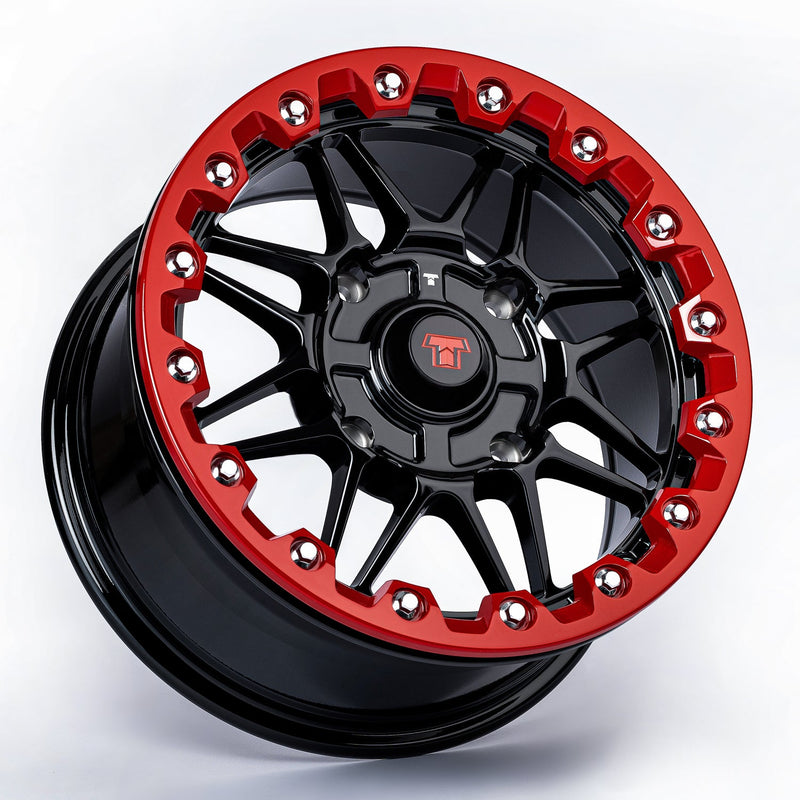 Load image into Gallery viewer, 14x7 Ultra-Light Beadlock Wheel Red