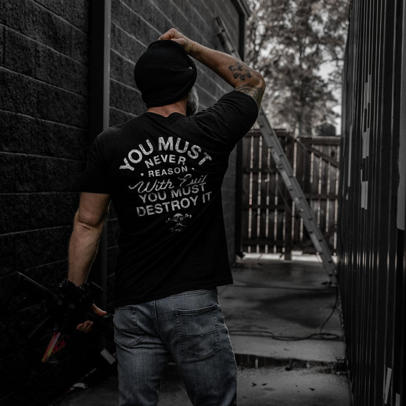 Load image into Gallery viewer, You Must Never Reason With Evil You Must Destroy It Men's T-Shirt