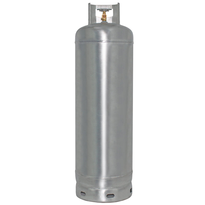 Load image into Gallery viewer, Flame King 100lb Empty Galvanized Propane Tank LP Cylinder with POL Valve