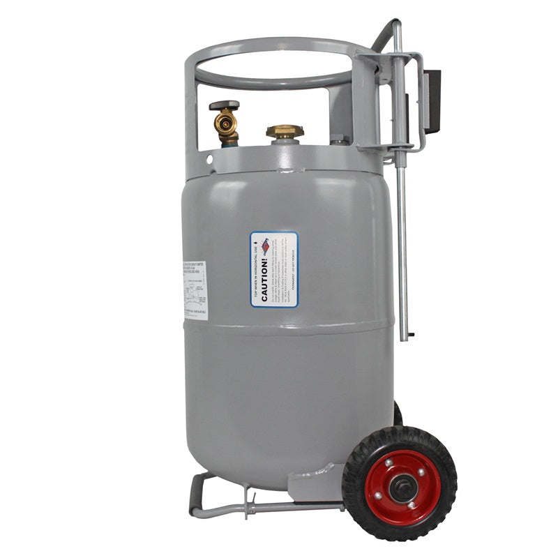 Load image into Gallery viewer, Flame King 30lb Horizontal & Vertical Propane Cylinder Gauge OPD & Wheels