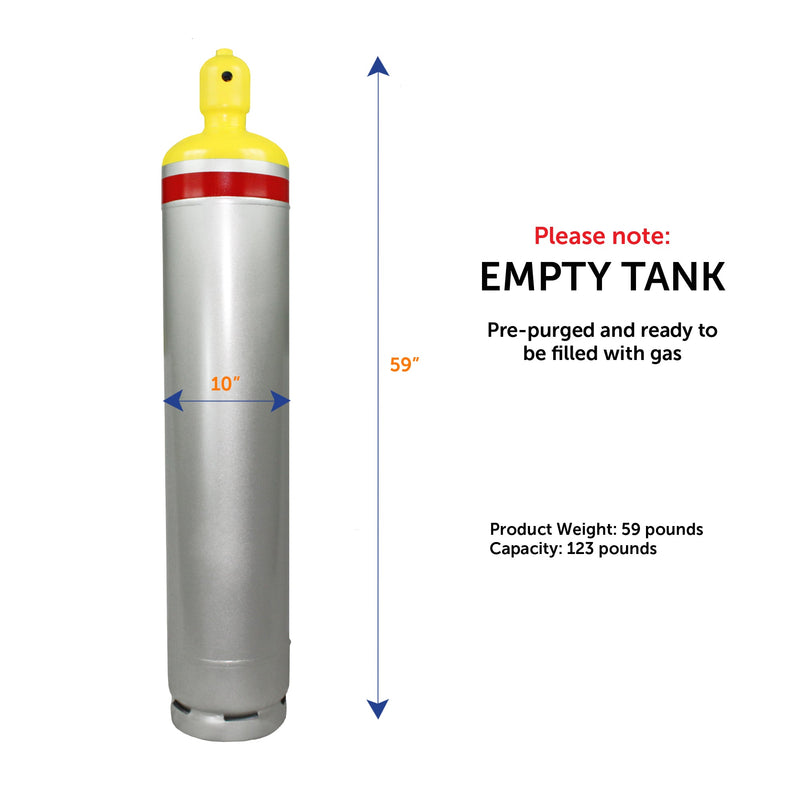 Load image into Gallery viewer, Flame King 123lb Refrigerant Cylinder Tank with Multi Valve for A2L Refrigerants