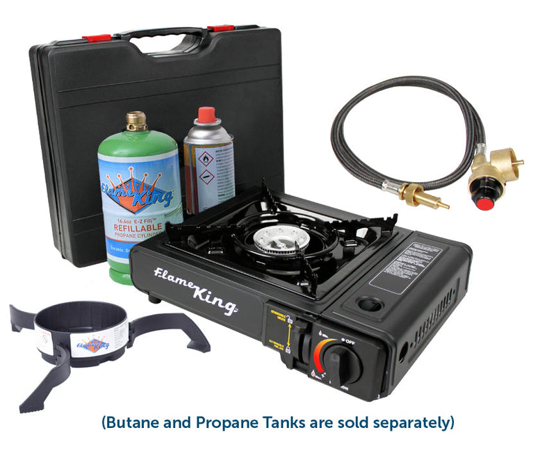 Load image into Gallery viewer, Flame King Portable Butane & Propane Gas Stove with Single Burner