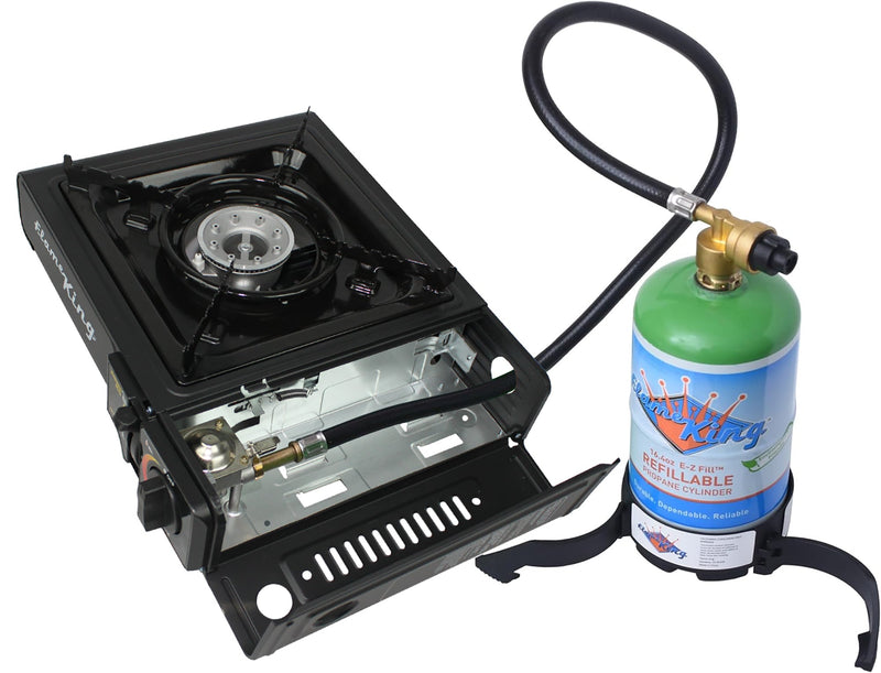 Load image into Gallery viewer, Flame King Portable Butane & Propane Gas Stove with Single Burner