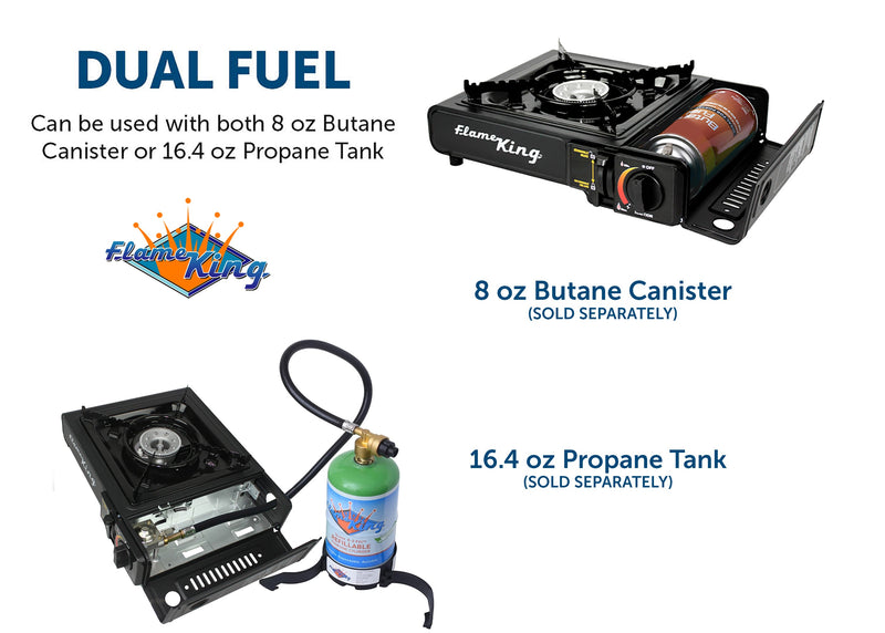 Load image into Gallery viewer, Flame King Portable Butane & Propane Gas Stove with Single Burner